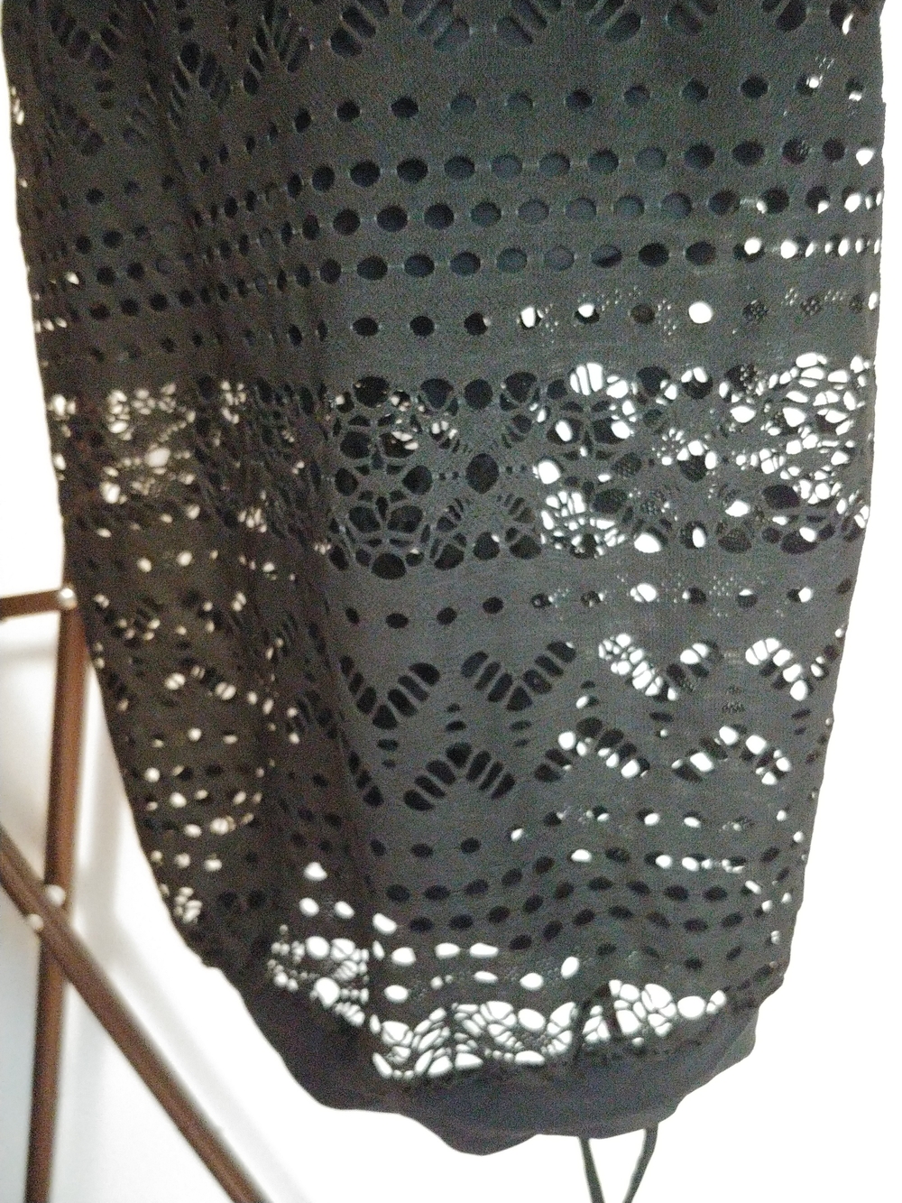 Black Mesh Bathing Suit - Picture 2 of 4